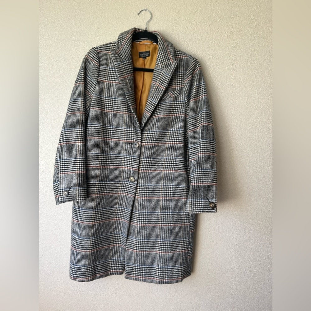 Top Shop Long Lined Patterned Jacket - image 1